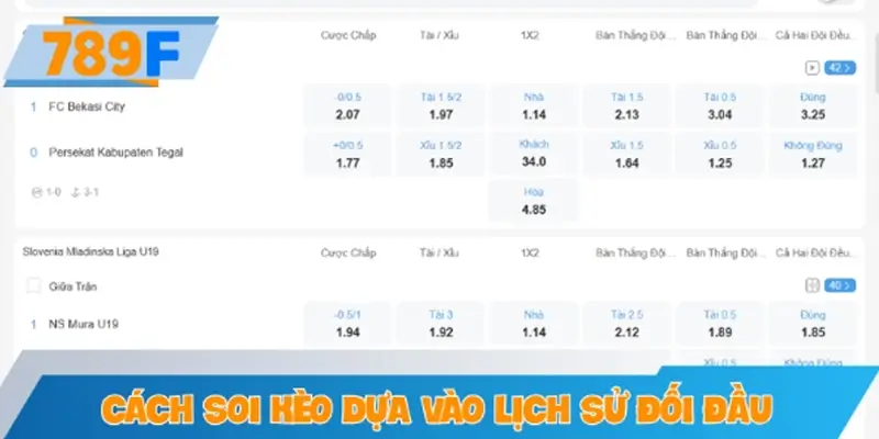 Cách soi kèo dựa vào lịch sử đối đầu tại 789F hiệu quả nhất
