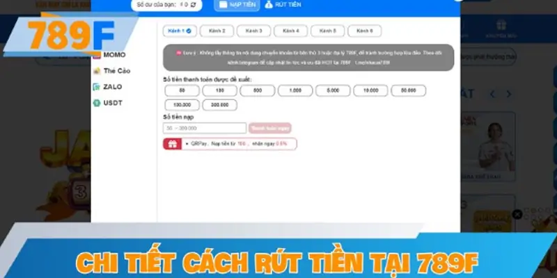 Hướng dẫn chi tiết cách rút tiền tại 789F dành cho hội viên