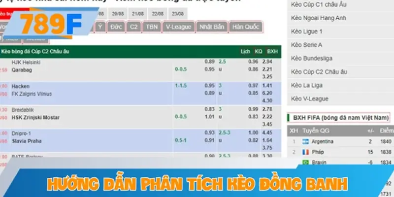 Hướng dẫn phân tích kèo đồng banh hiệu quả tại 789F