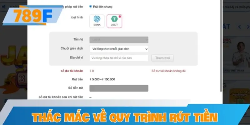 Hướng dẫn rút tiền từ 789F – Giải đáp thắc mắc phổ biến