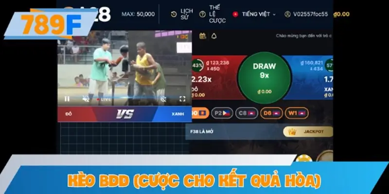 Kèo BDD (Cược cho kết quả hòa)